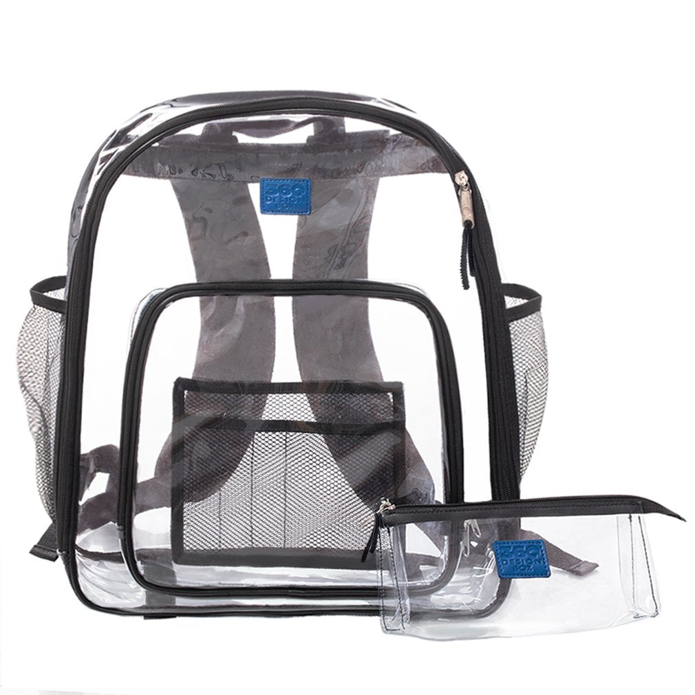 Large heavy duty outlet clear backpack