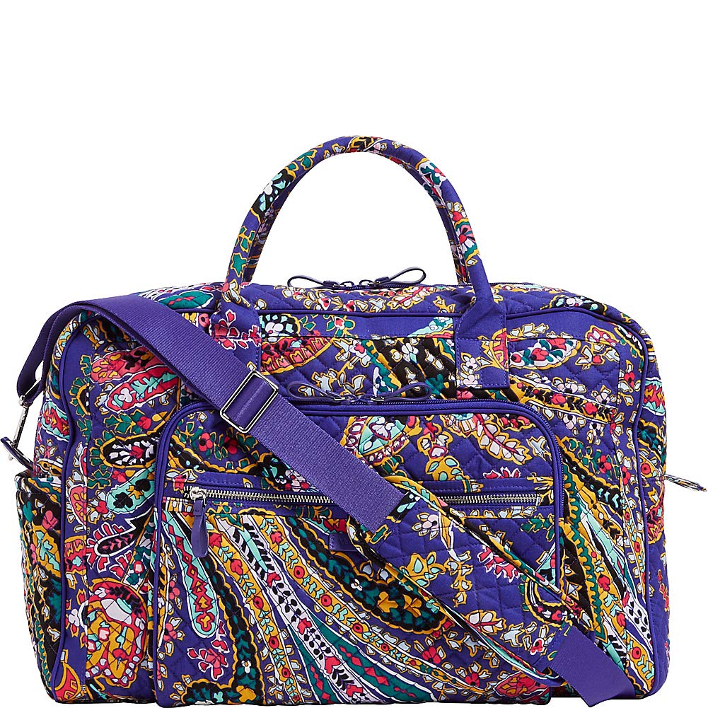 Vera Bradley Iconic Weekender Travel Bag Romantic Paisley for sale online