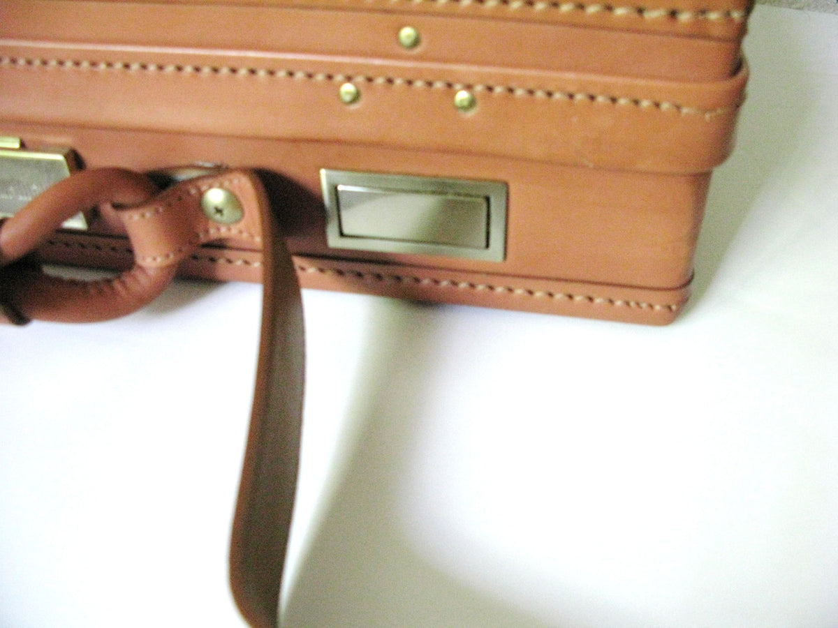 Vintage Hartmann Brown Belting Leather Straps Briefcase - Dual Latch Closure