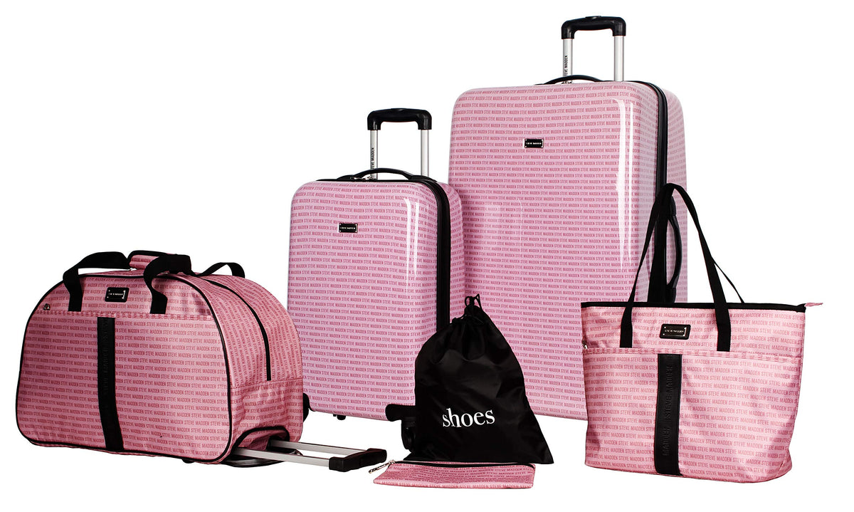 Steve Madden Pink Weekender Travel Tote Duffel Bag Carry On