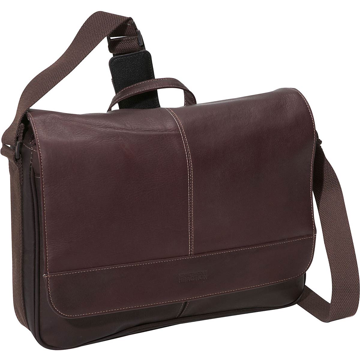 Kenneth cole colombian leather flapover messenger bag hotsell