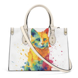 Cat Print  Luxury Women PU Handbag With Shoulder Strap