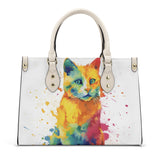 Cat Print  Luxury Women PU Handbag