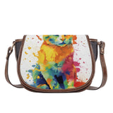 Cat Print  Saddle Bag