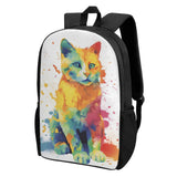 Cat Print  Kids Casual School Backpack