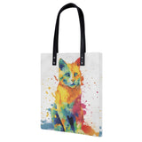 Cat Print  PU Leather Handbags