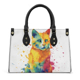 Cat Print  Luxury Women PU Handbag