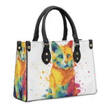 Cat Print  Luxury Women PU Handbag