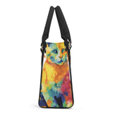 Cat Print  Luxury Women PU Handbag With Shoulder Strap