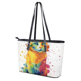 Cat Print  Fashion PU Tote Bags