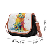 Cat Print  Classic Leather Shoulder bag