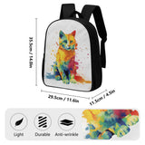 Cat Print  14 Inch Nylon Backpack