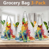 Cat Print  3 Pack of Grocery Bags