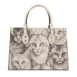 Cat Print  Luxury Women PU Handbag