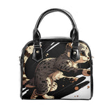 Cat Print  PU Shoulder Handbag