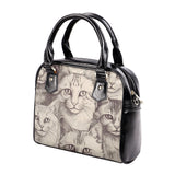 Cat Print  PU Shoulder Handbag