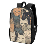 Cat Print  Kids Casual School Backpack