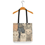 Cat Print  All-Over Print Cloth Tote Bag