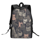 Cat Print  Kids Casual School Backpack