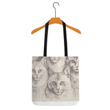 Cat Print  All-Over Print Cloth Tote Bag