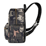 Cat Print  Casual PU Backpack