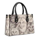 Cat Print  Luxury Women PU Handbag