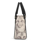 Cat Print  Luxury Women PU Handbag