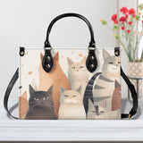 Cat Print  New Version-Luxury Women PU Leather Handbag