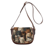 Cat Print  Saddle Bag