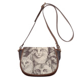 Cat Print  Saddle Bag