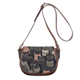 Cat Print  Saddle Bag