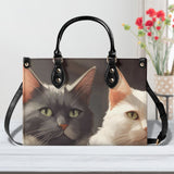 Cat Print  New Version-Luxury Women PU Leather Handbag