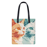 Cat Print  PU Leather Handbags