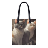 Cat Print  PU Leather Handbags