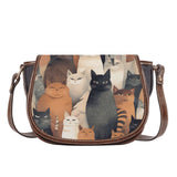 Cat Print  Saddle Bag