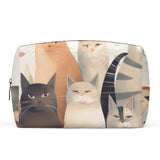 Cat Print  PU Cosmetic Bag