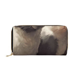 Cat Print  PU Leather Zipper Wallet