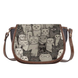 Cat Print  Saddle Bag