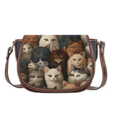 Cat Print  Saddle Bag