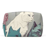 Cat Print  PU Cosmetic Bag