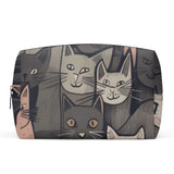 Cat Print  PU Cosmetic Bag