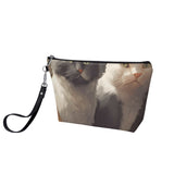 Cat Print  Zipper Sling Make Up Bag