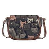 Cat Print  Saddle Bag