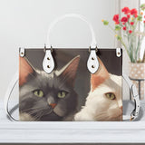 Cat Print  New Version-Luxury Women PU Leather Handbag