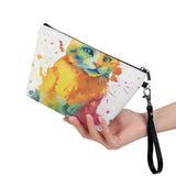 Cat Print  Zipper Sling Make Up Bag