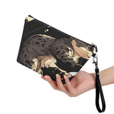 Cat Print  Zipper Sling Make Up Bag