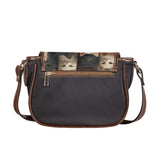 Cat Print  Saddle Bag