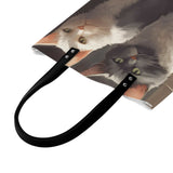 Cat Print  PU Leather Handbags