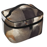 Cat Print  All-Over Print Leather Cosmetic Bag