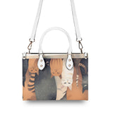 Cat Print  New Version-Luxury Women PU Leather Handbag